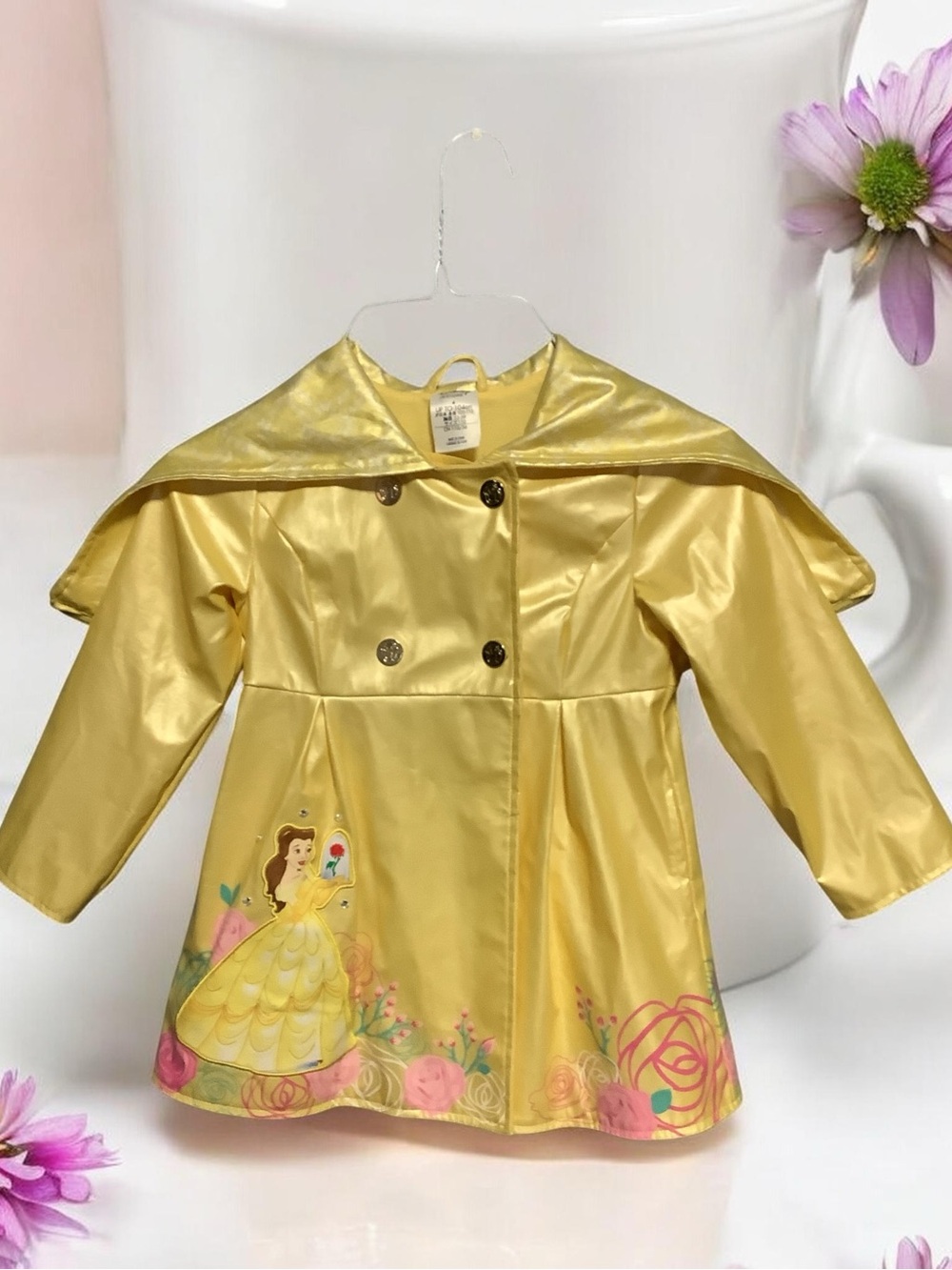 Disney Store Beauty & The Beast Princess Belle Toddler Hooded  Jacket Size 4